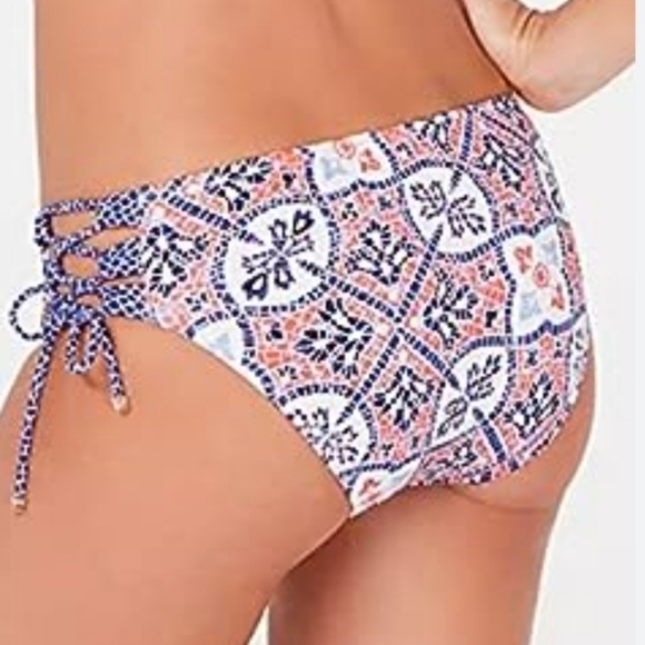 Michael Kors Santorini Sunset Shirred Side Tie Bikini bottom - Picture 2 of 6